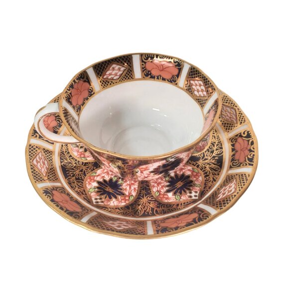 Royal Crown Derby Old Imari 1128 Teacup & Saucer – c.1906 Antique Bone China - Picture 7 of 12